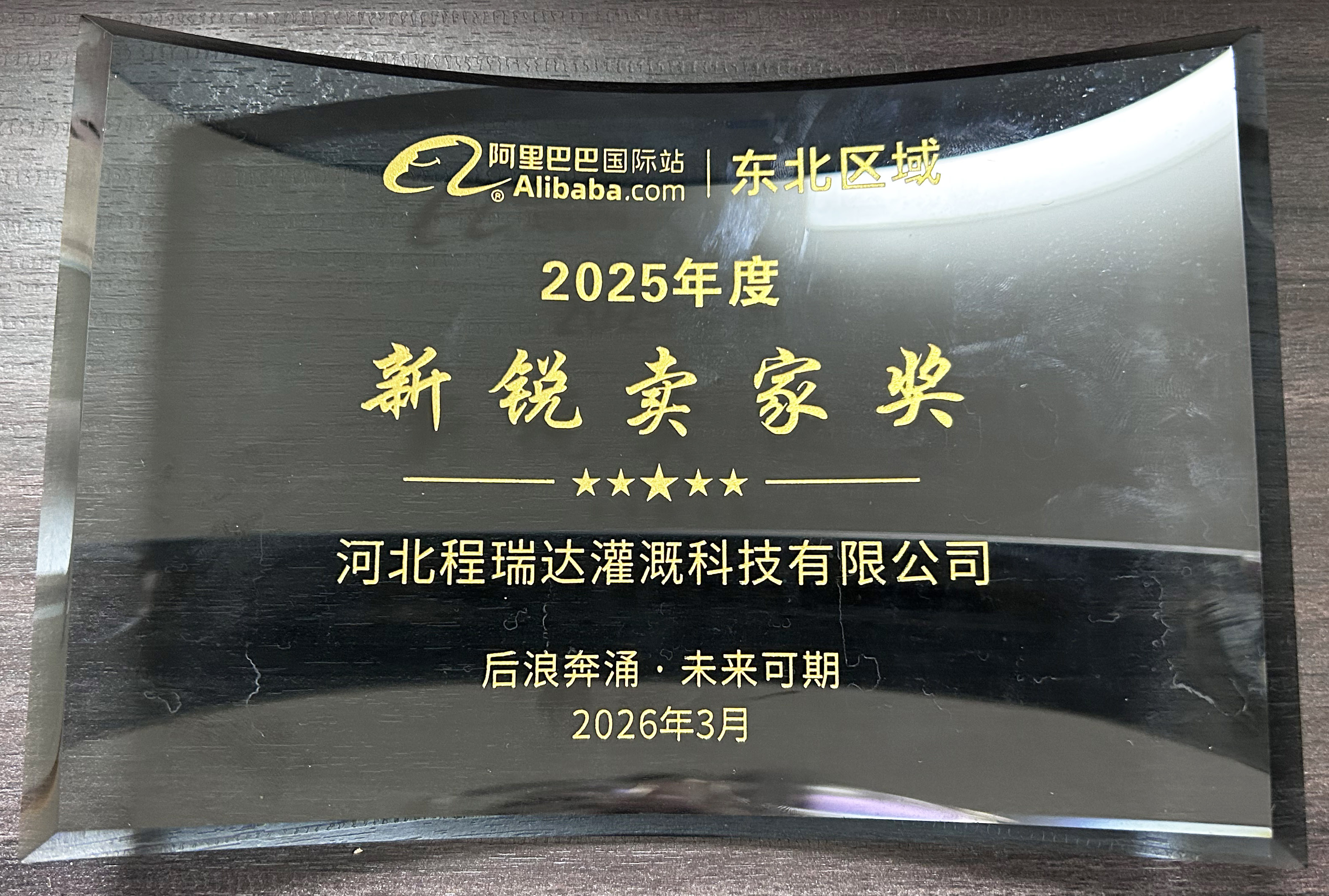 营口程瑞达灌溉 | 荣获阿里国际站新锐卖家奖